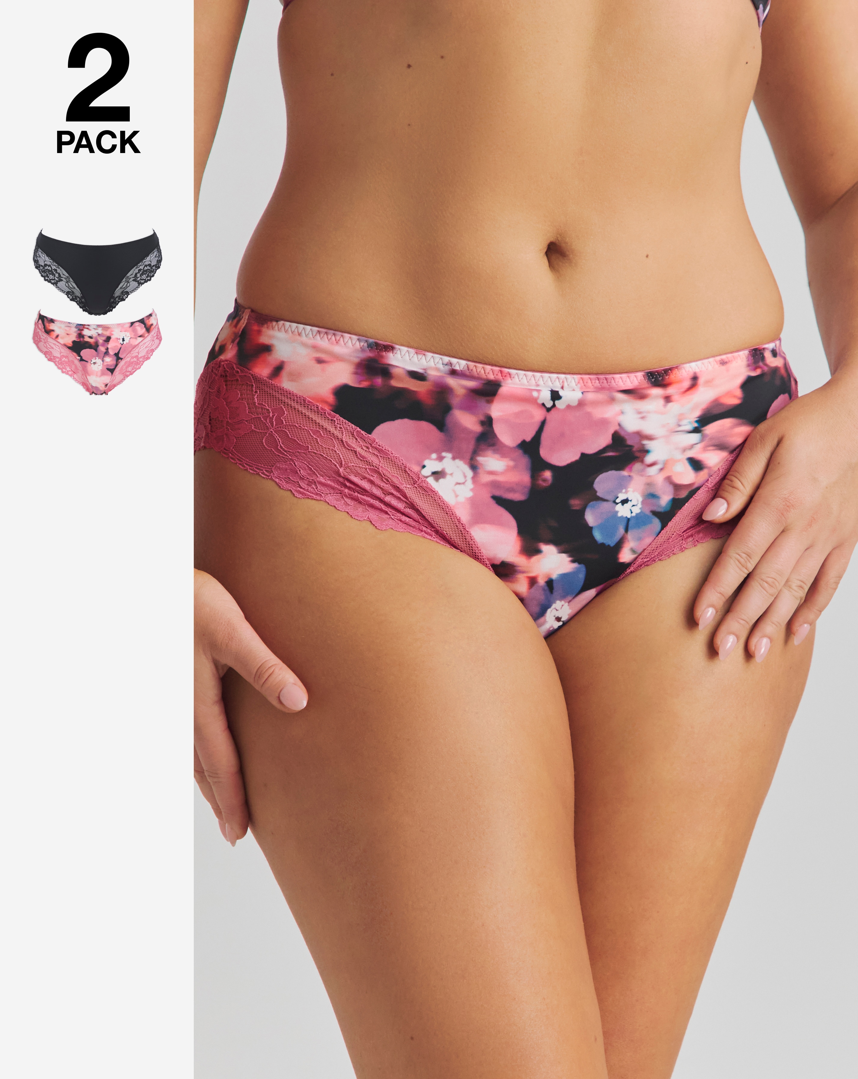 2 Pack Adrianne Midi Briefs