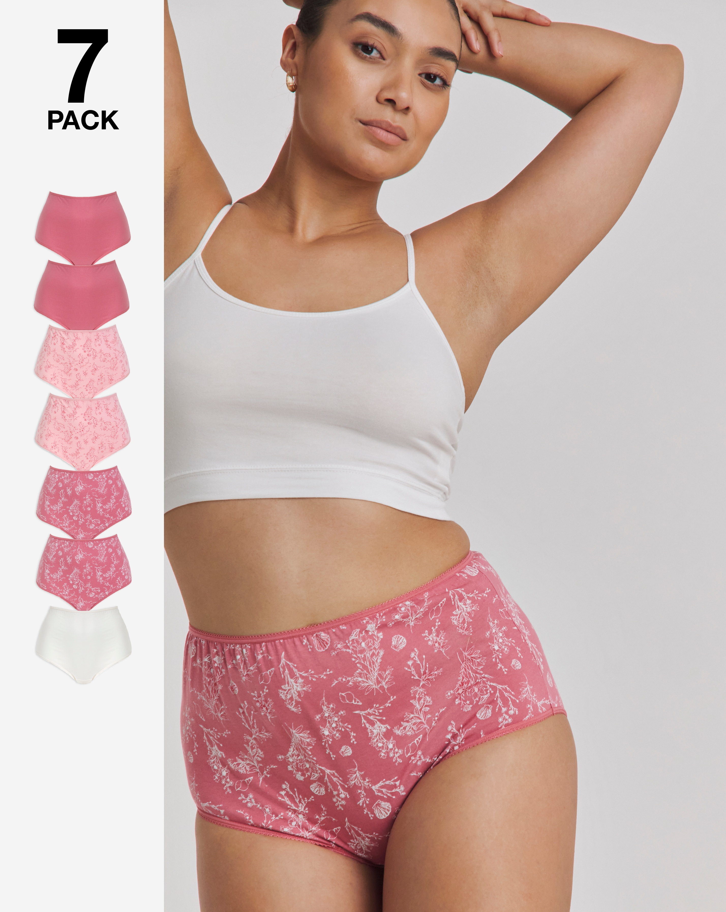 Pretty Secrets 7 Pack Full Fit Brief