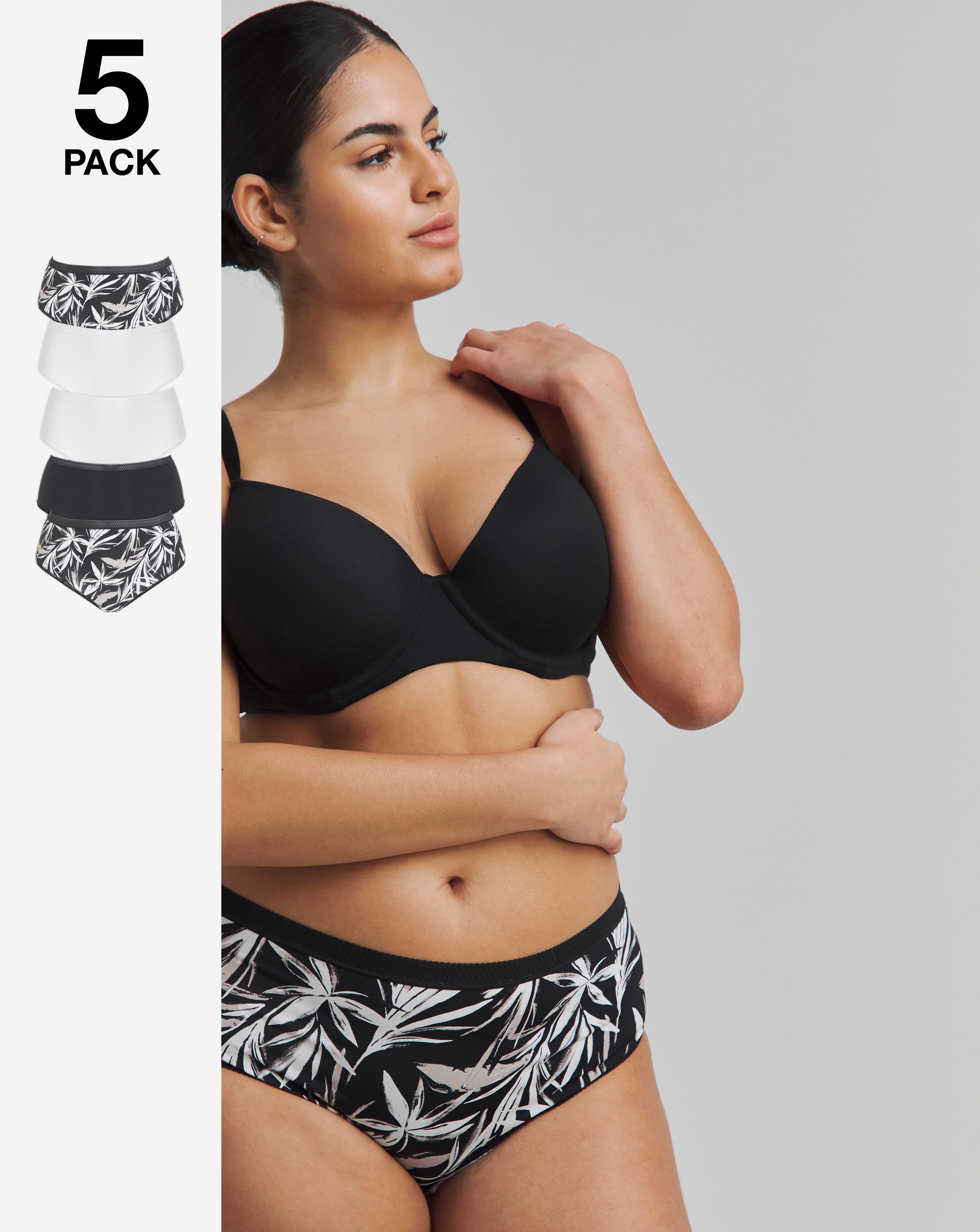 5 Pack Micro Midi Briefs