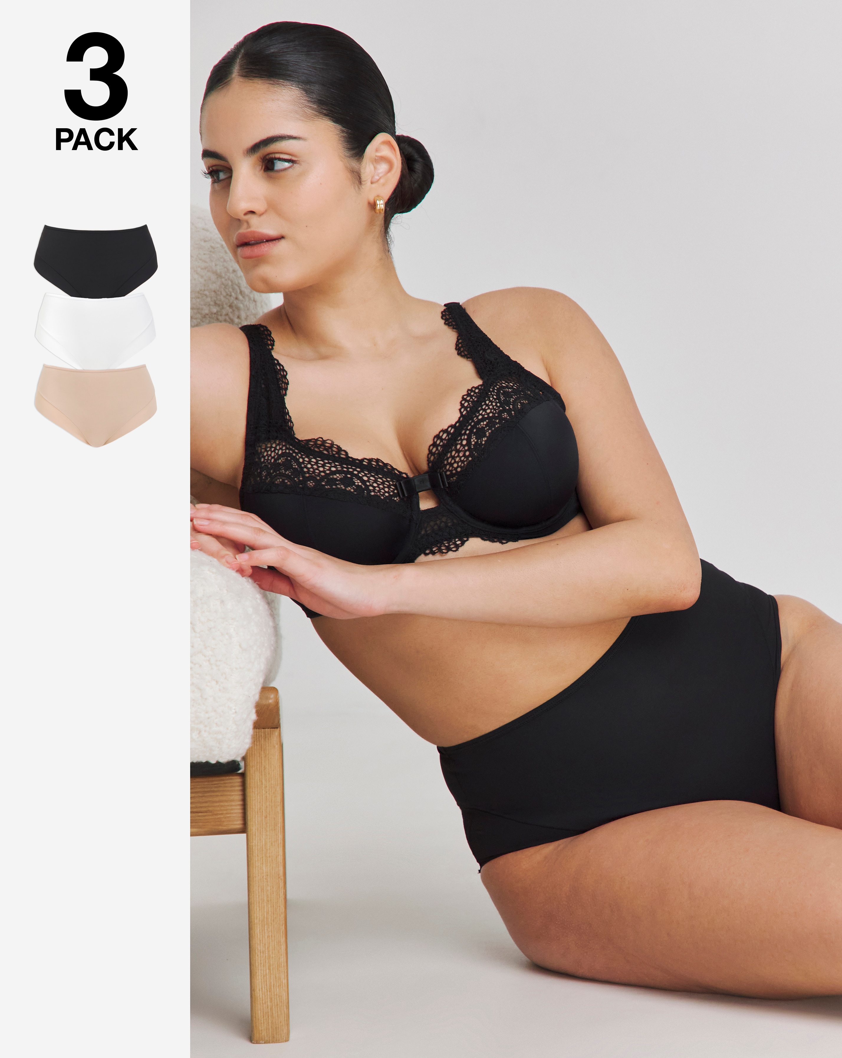 Magisculpt 3 Pack Lace Tummy Shapers
