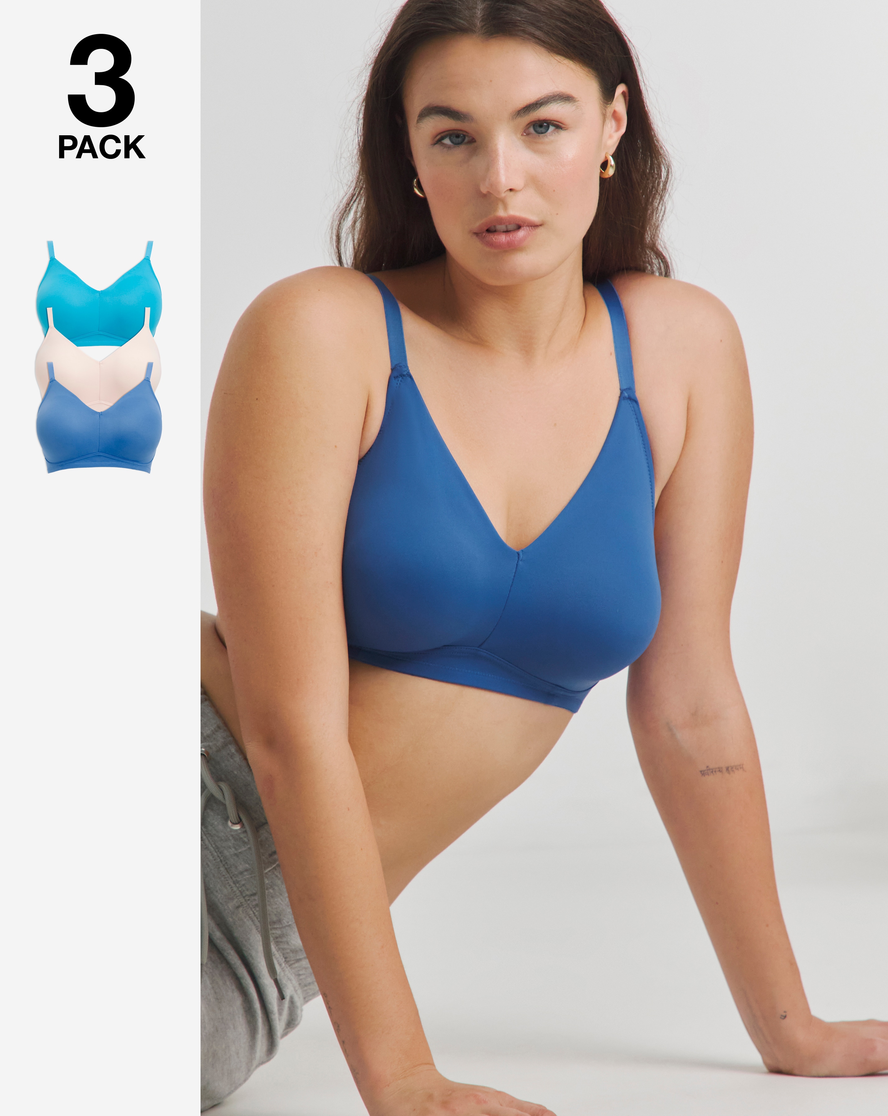 3 Pack Claire Micro NW Full Cup Bras