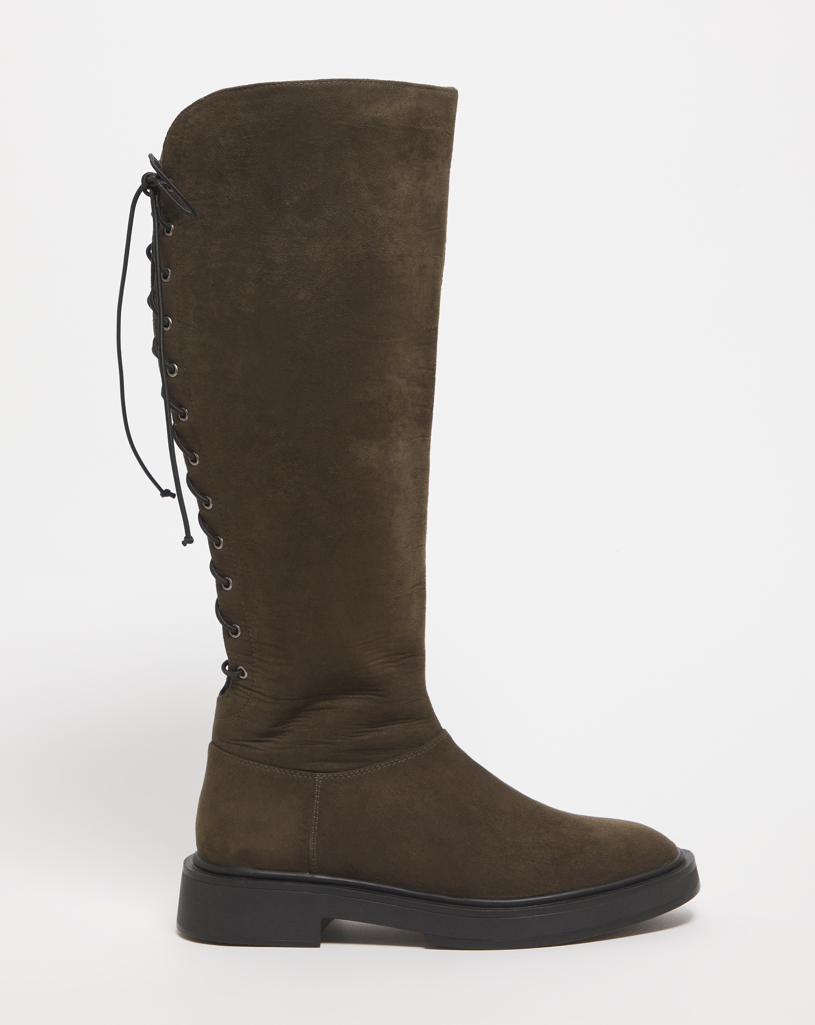 Lace Up Back Knee Boots Ex Wide S