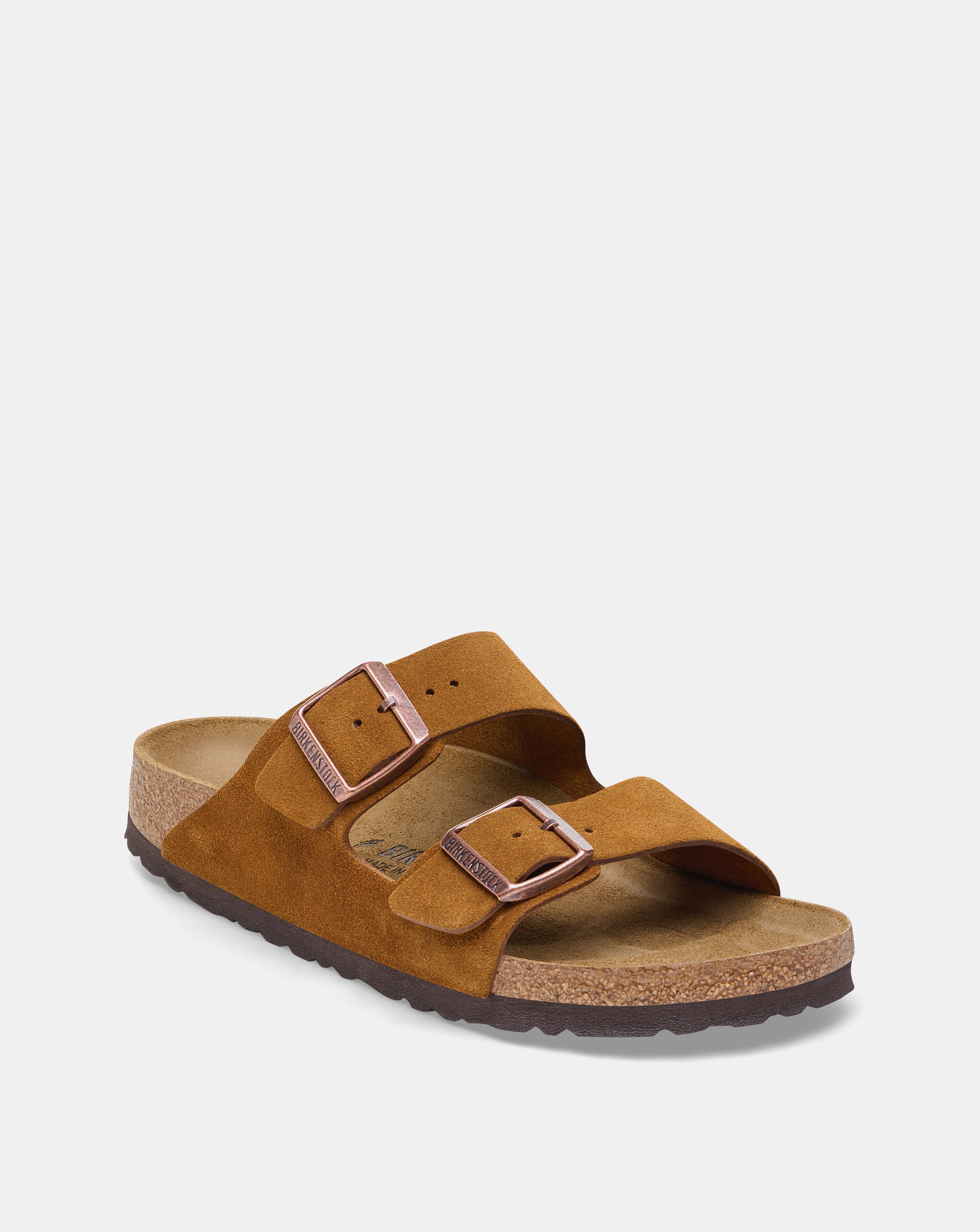 New In - Birkenstock Suede Arizona Sandals - Mink
