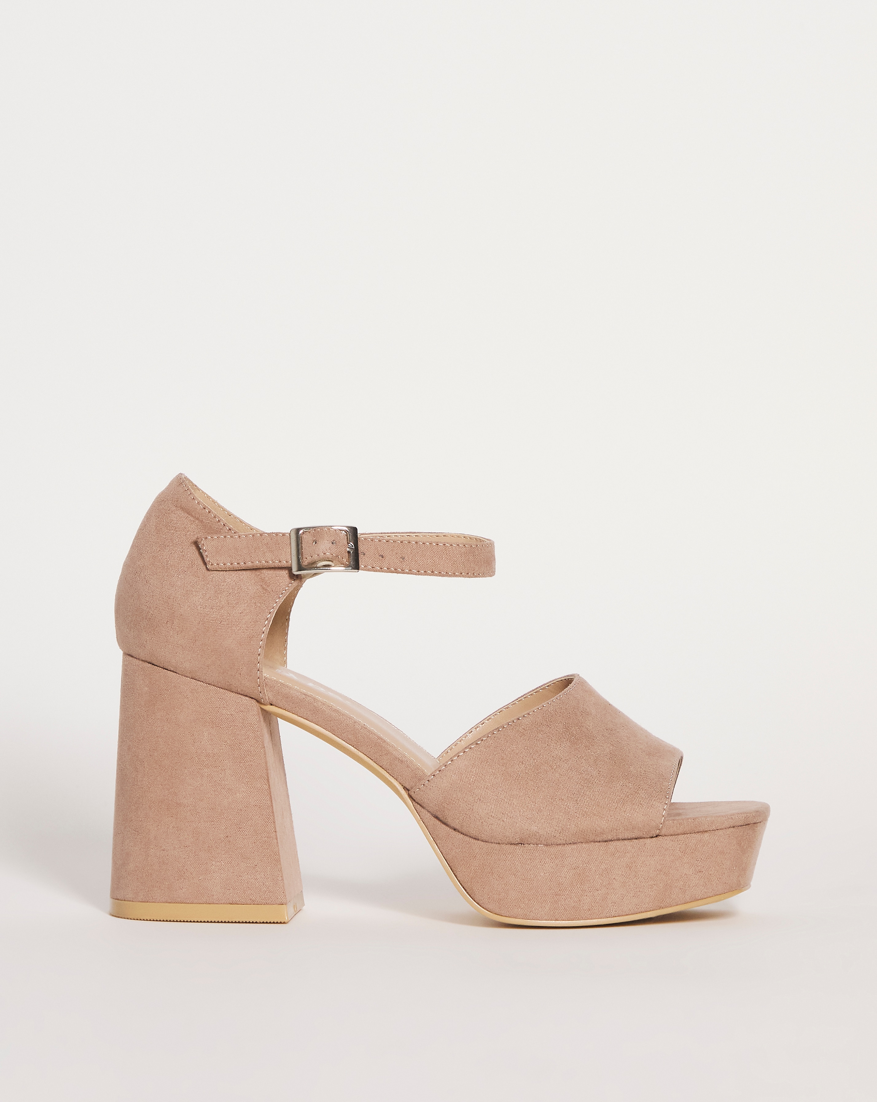 Heeled Platform Sandals Ex Wide Fit