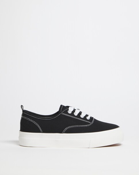 Stitch Detail Chunky Plimsole Ex Wide