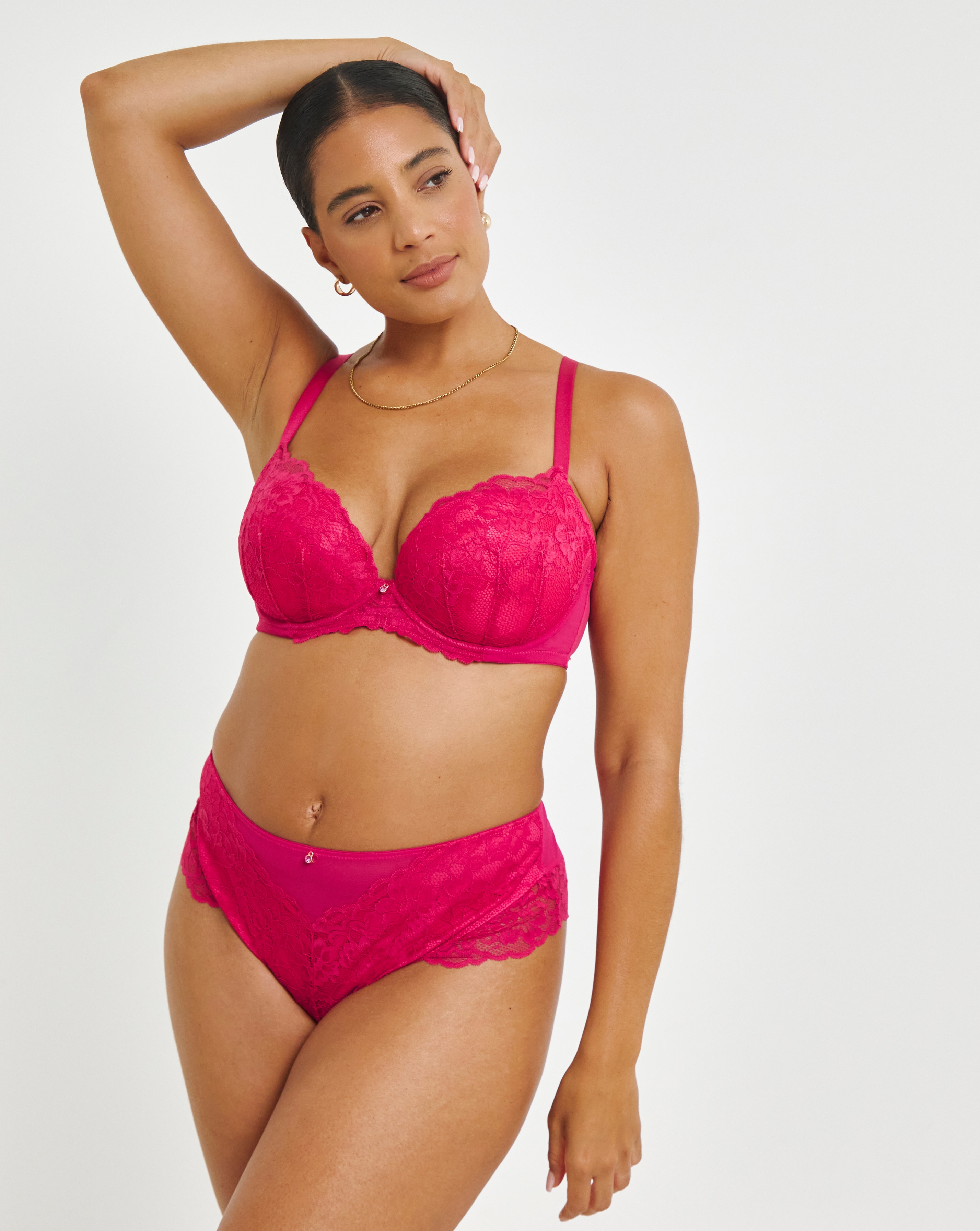 Ann Summers Sexy Lace Plunge Bra Dk Pink