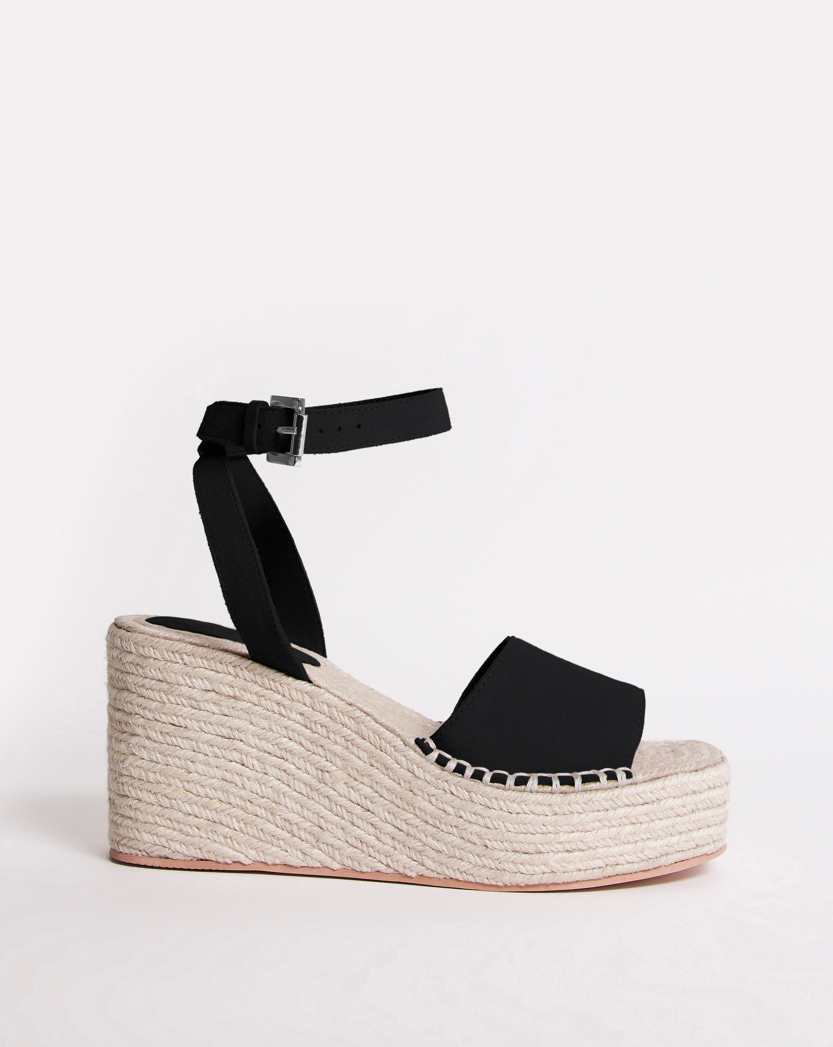 Suede Espadrille Wedge Sandals Wide