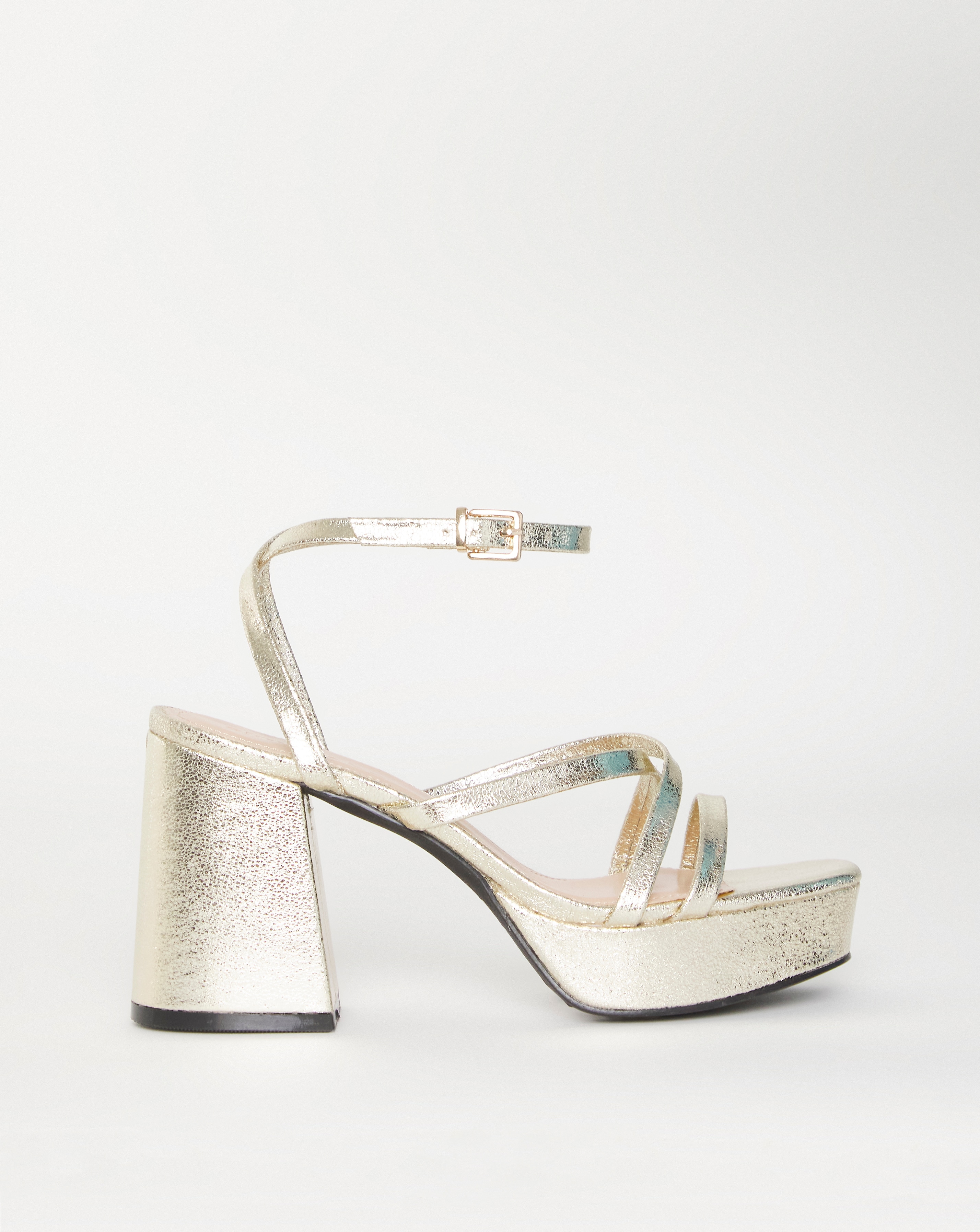 Strappy Platform Heeled Sandals ExWide