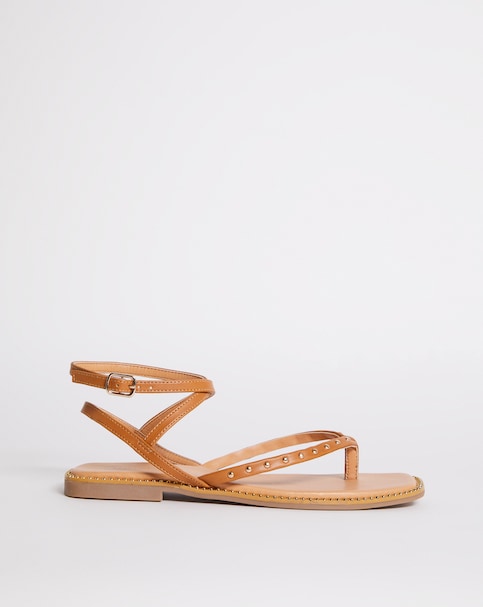 Studded Gladiator Sandal Wide