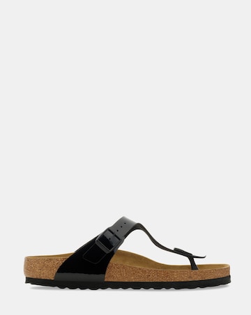 Birkenstock Gizeh Black Patent Sandals - Standard Fit (D)