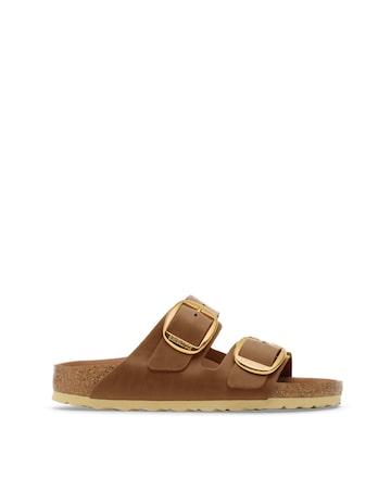 Birkenstock Arizona Oiled Cognac Leather Big Buckle Sandals - Standard Fit (D)