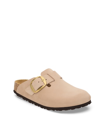 Birkenstock Boston Sandcastle Nubuck Big Buckle Sandals - Standard Fit (D)