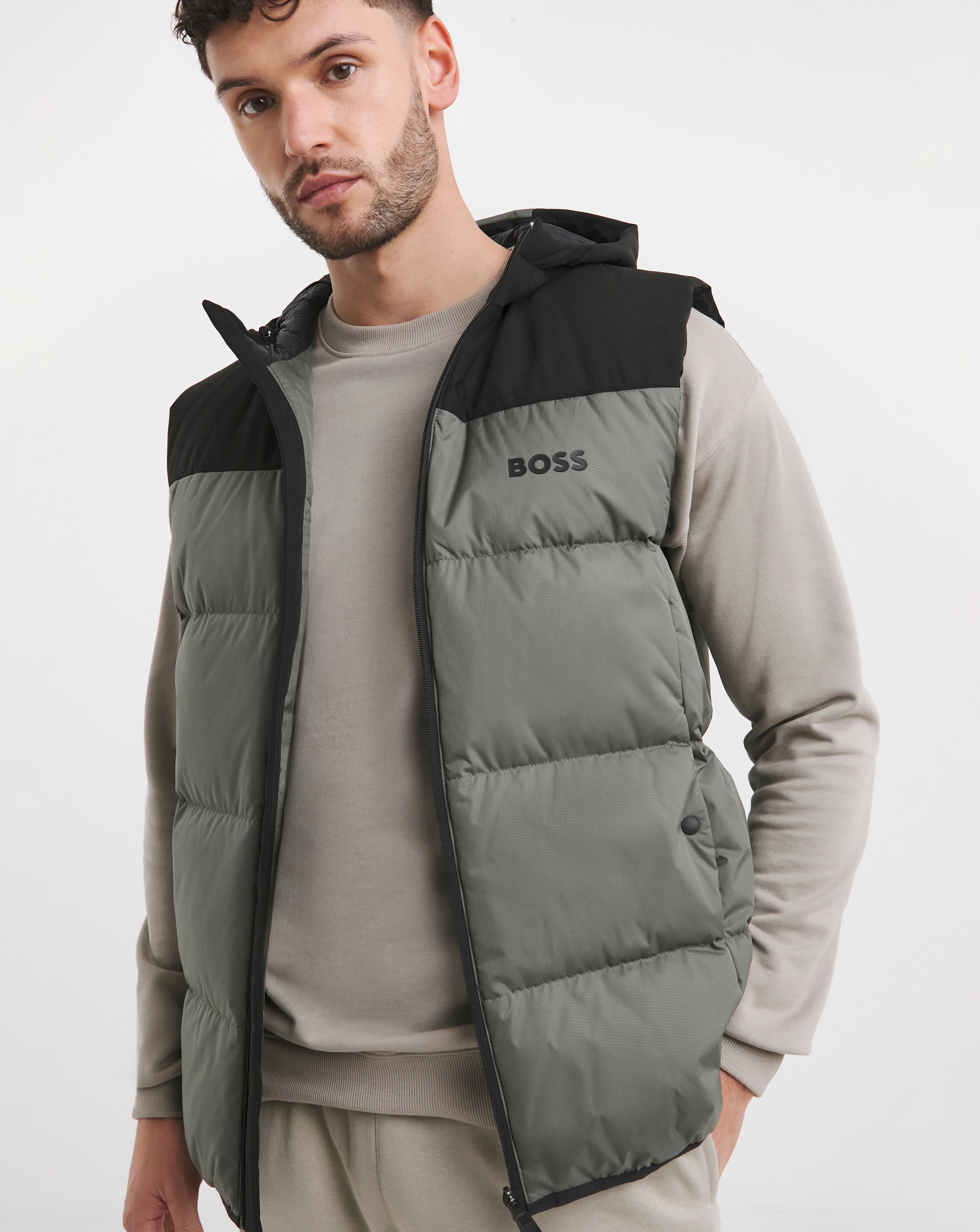 BOSS Colourblock Hooded Gilet