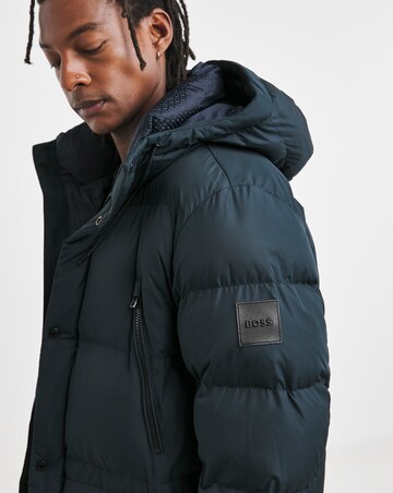 BOSS Long Padded Coat - Dark Blue