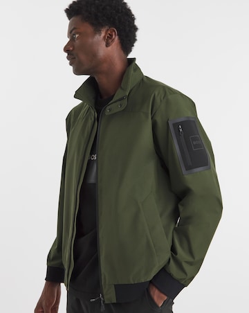 BOSS Arm Patch Lightweight Jacket - Forest Green