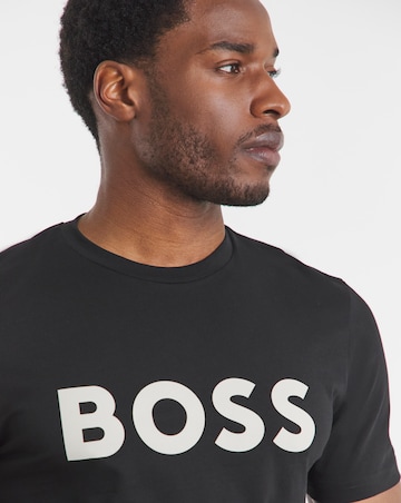 BOSS Short Sleeve Large Logo T-Shirt - Black