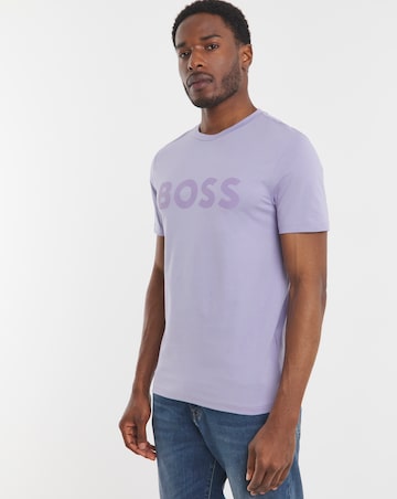 BOSS Short Sleeve Large Logo T-Shirt - Purple