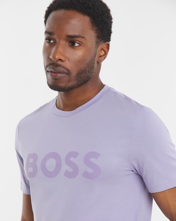 BOSS Short Sleeve Large Logo T-Shirt - Purple