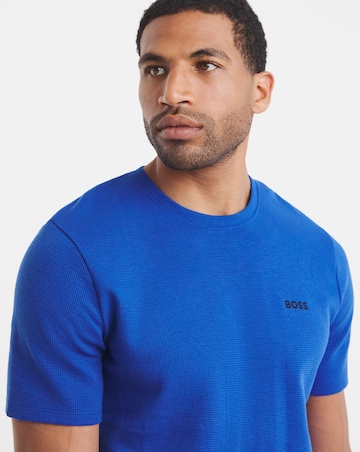 BOSS Short Sleeve Waffle Lounge T-Shirt - Bright Blue