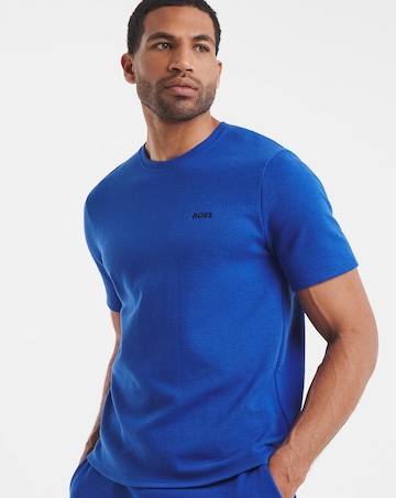 BOSS Short Sleeve Waffle Lounge T-Shirt - Bright Blue