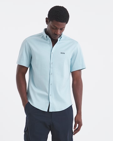 BOSS Classic Short Sleeve Motion Shirt - Light Blue