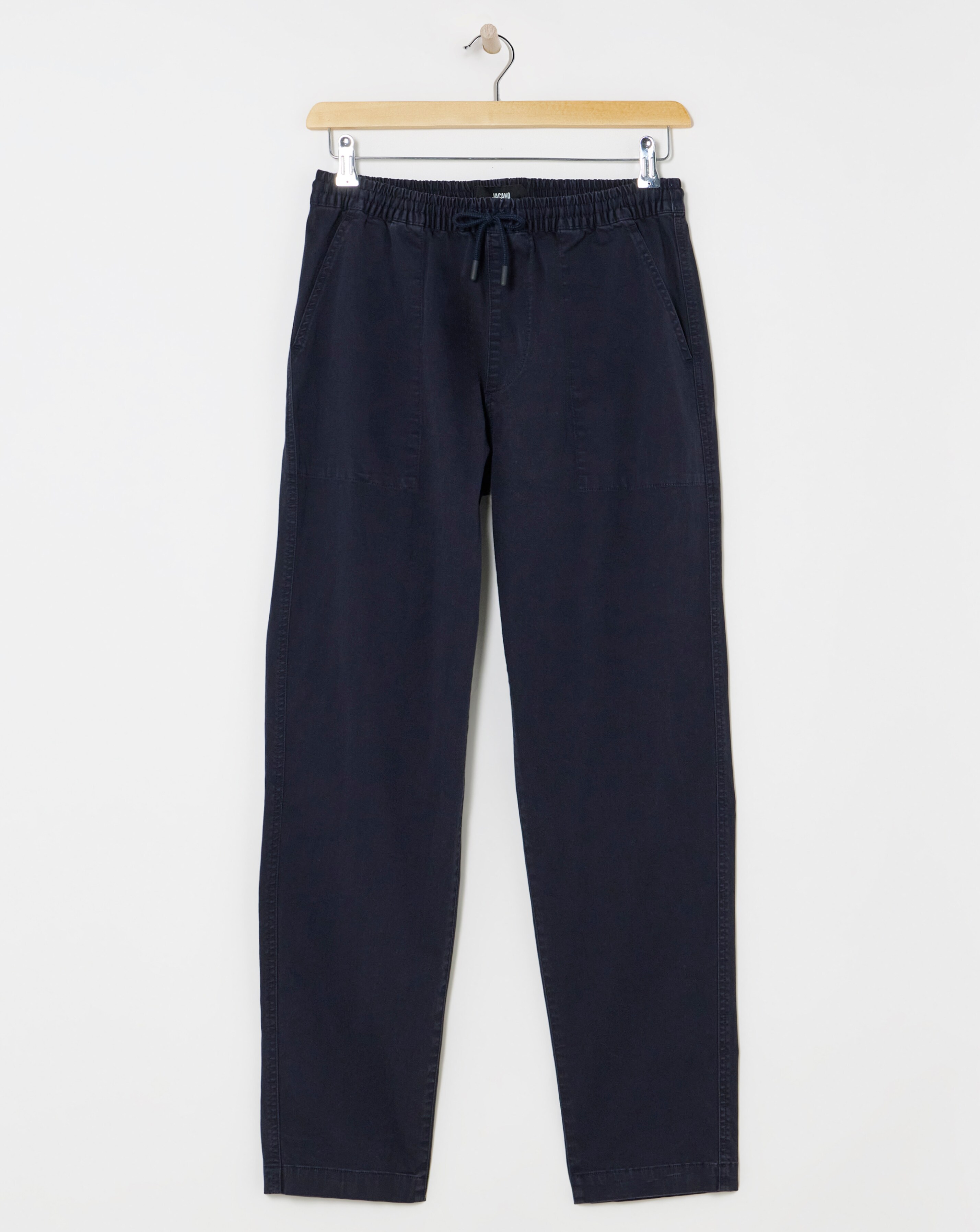 Garment Dyed Elasticated Tapered Trouser