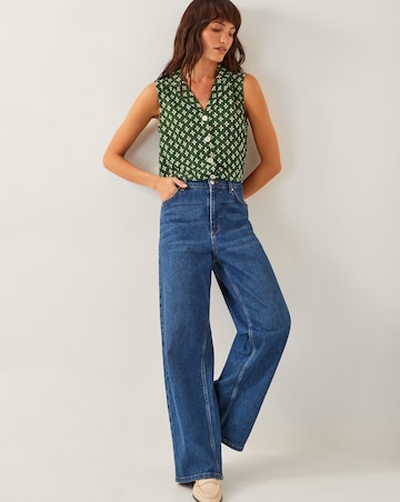 Monsoon Daisey Geometric Sleeveless Top