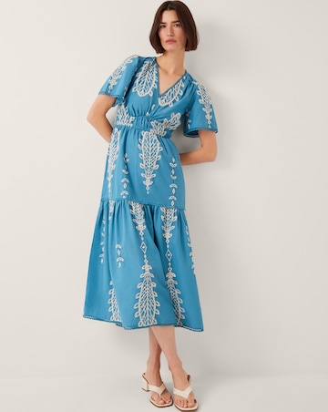 Monsoon Noa Embroidered Midi Dress