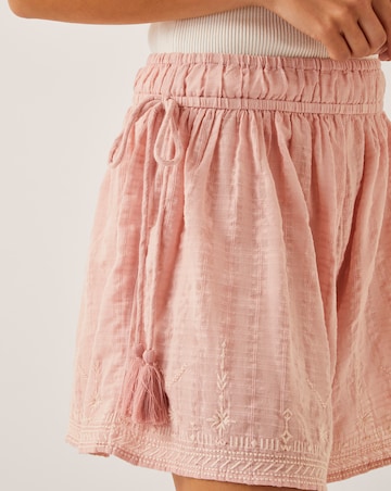 Monsoon Eliza Embroidered Cotton Shorts