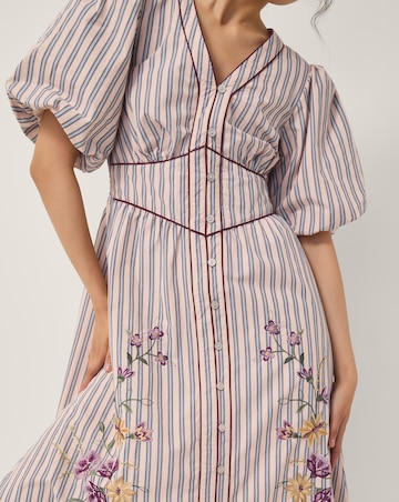 Monsoon Alexis Stripe Midi Dress