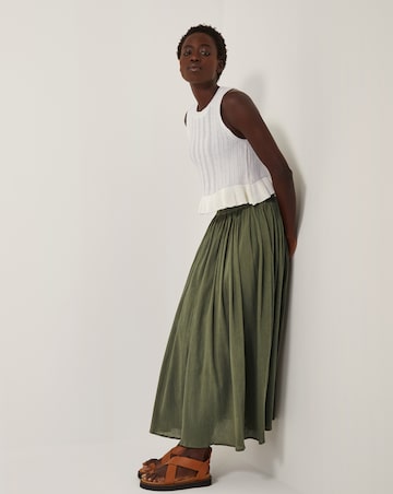 Monsoon Bethany Crinkle Midi Skirt