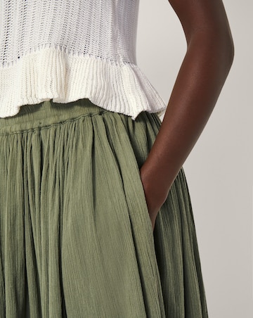 Monsoon Bethany Crinkle Midi Skirt