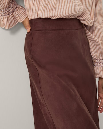 Monsoon Rowan Suedette A-Line Midi Skirt