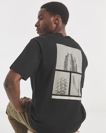 BOSS Short Sleeve Graphic Back Print T-Shirt - Black