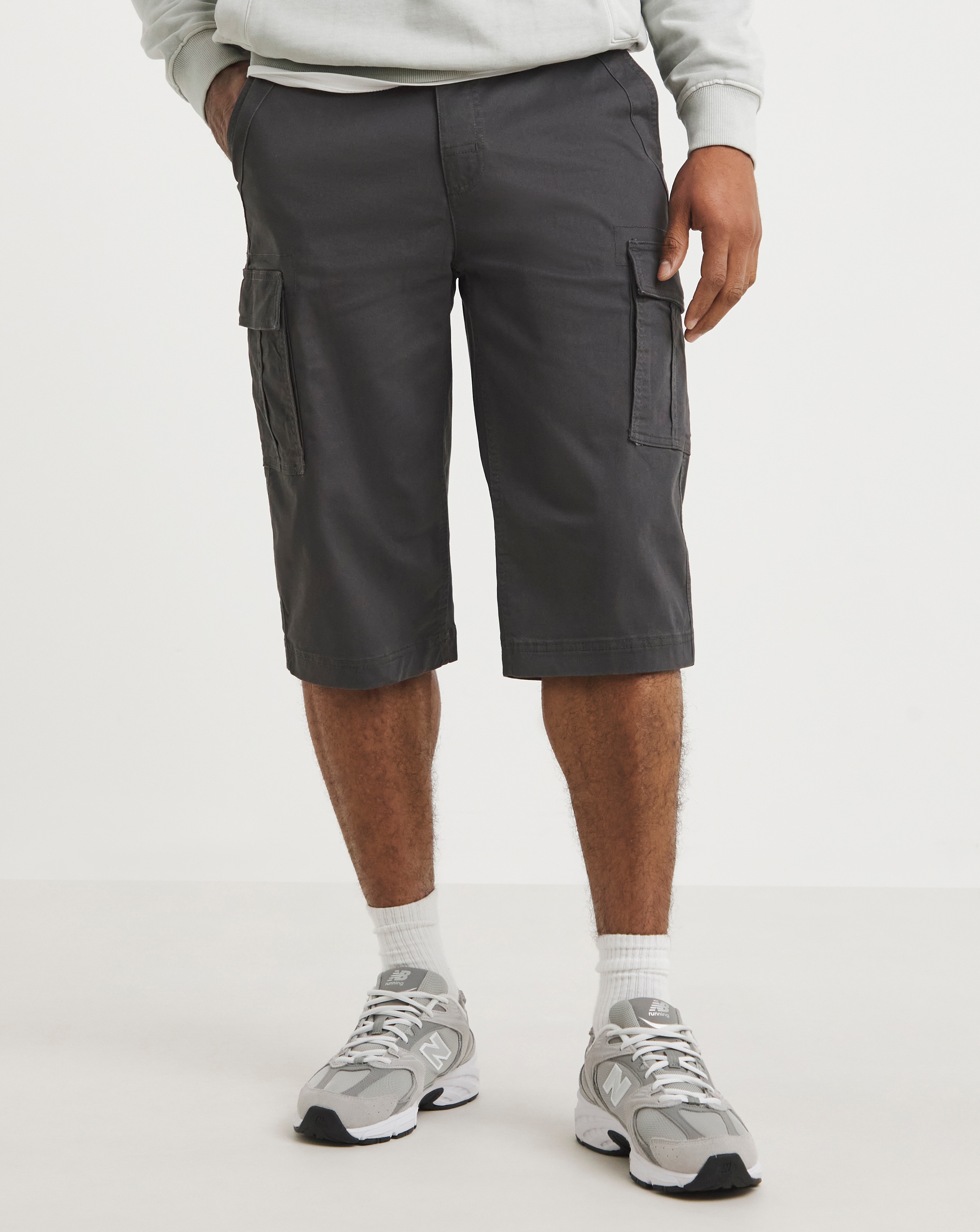 3/4 Length Cotton Stretch Cargo Short