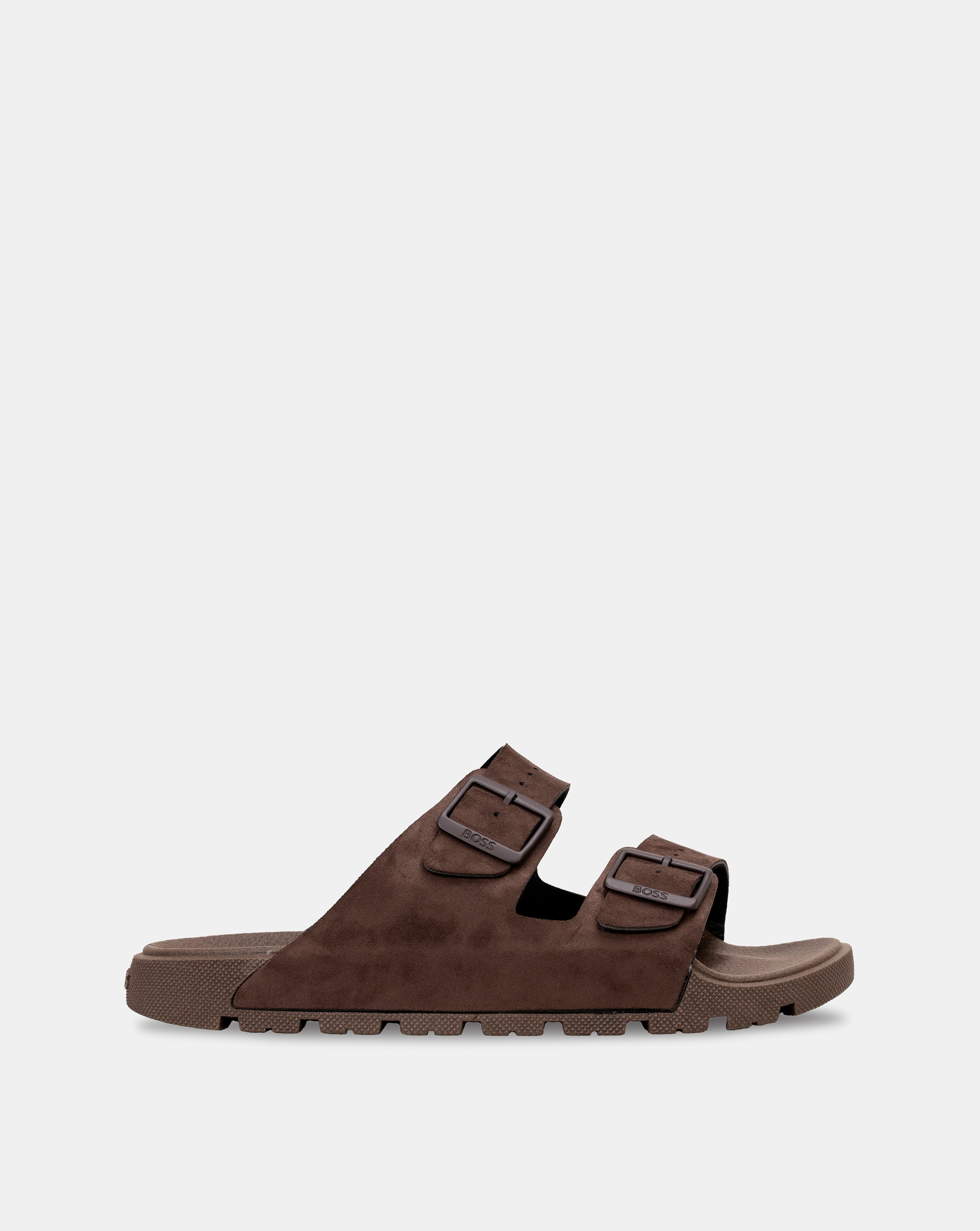 New In - BOSS Twin Strap Sandal - Dark Brown