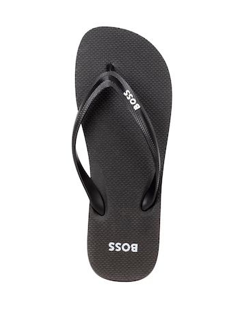 Boss Logo Flip Flop - Black
