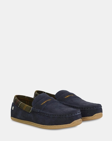Barbour Albert Suede Slipper - Navy