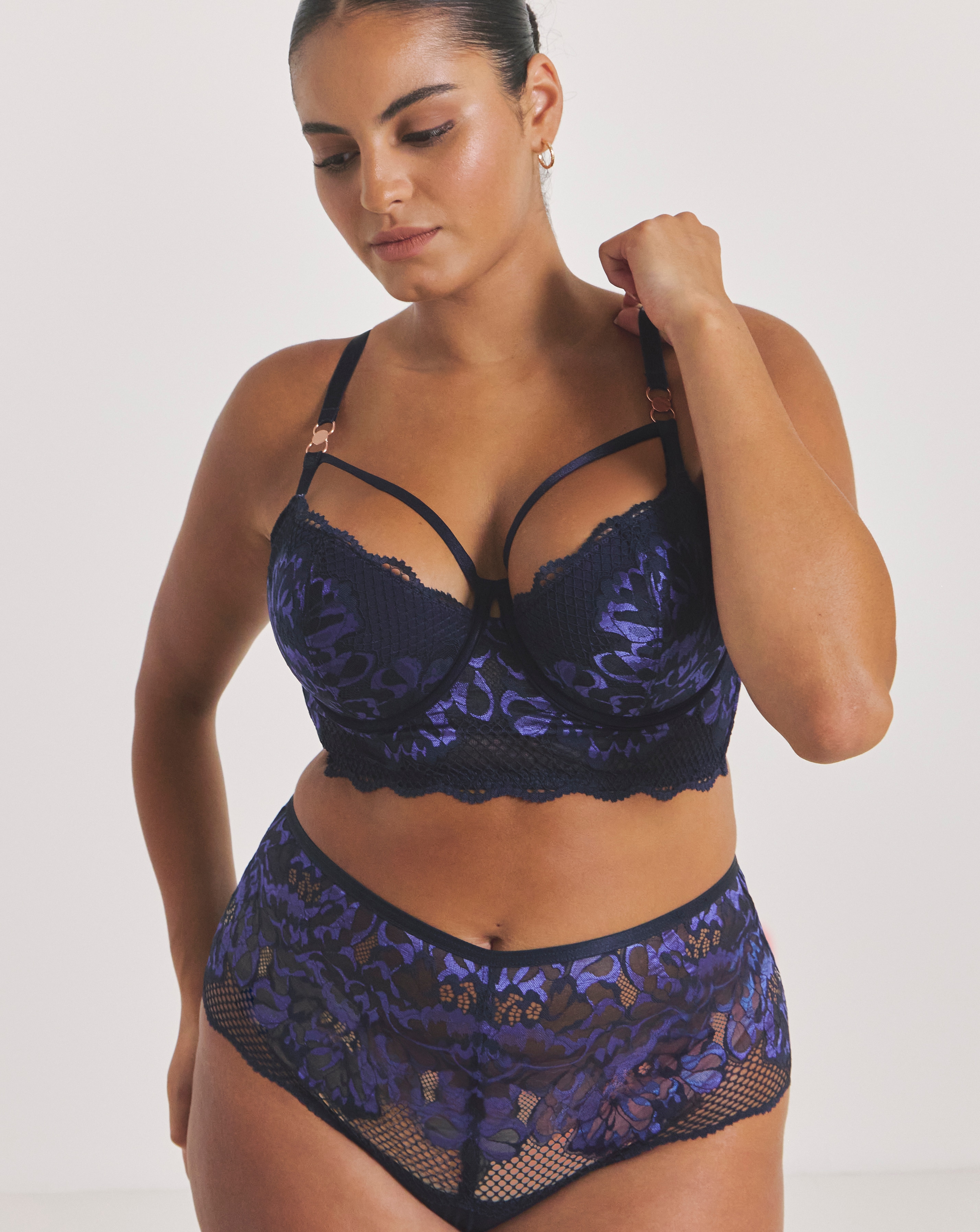 Amore Deep Brazilian Knicker Navy Blue