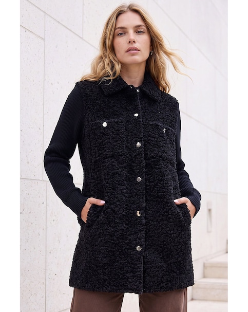 New In - Roman Textured Teddy Coatigan