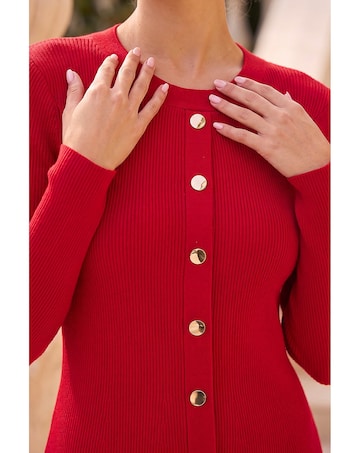 Roman Knitted Button Dress