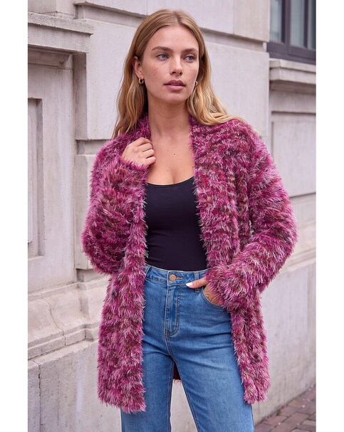 New In - Roman Multi Fluffy Cardigan