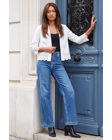 Roman Crepe Cut Out Jacket