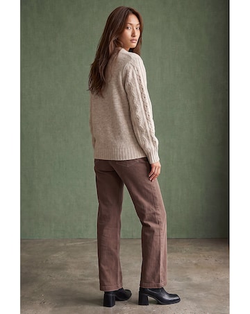 Roman Cable Knit Henley Jumper