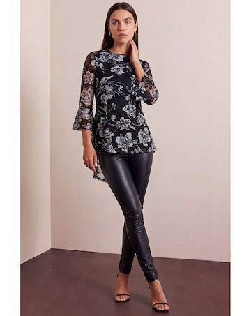 Roman Floral Lace Stretch Top