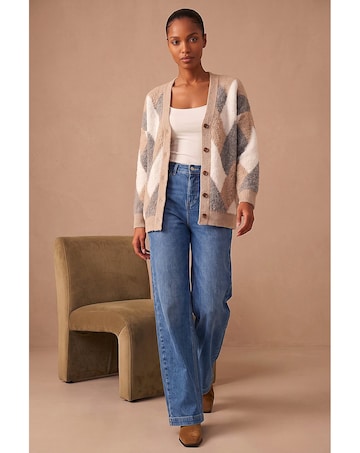 Roman Boucle Chevron Cardigan