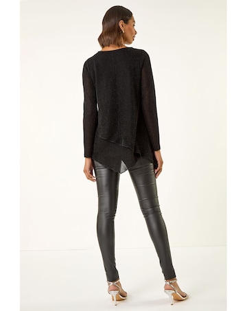 Roman Roman Shimmer Asymmetric Top