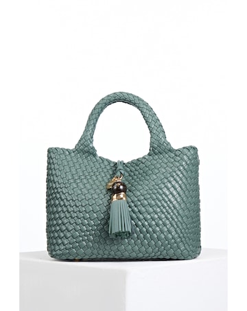 Luella Grey Suky Steel Green Woven Crossbody