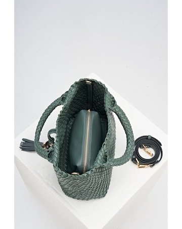 Luella Grey Suky Steel Green Woven Crossbody