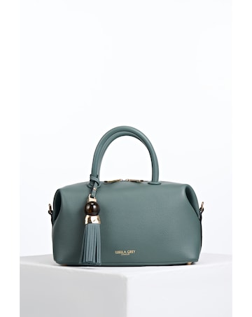 Luella Grey Alessia Steel Green Bowler Tote